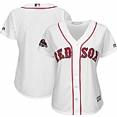 Women Red Sox Blank White 2018 World Series Champions Team Logo Jersey Dzhi,baseball caps,new era cap wholesale,wholesale hats